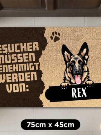 Personalisierte Fußmatte - Lass den Hund nicht raus