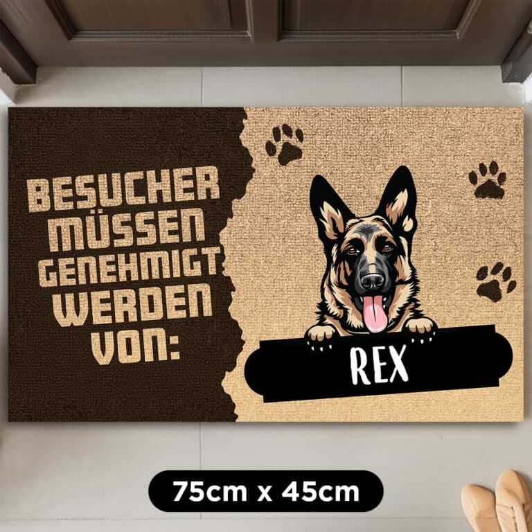 Personalisierte Fußmatte - Lass den Hund nicht raus