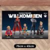 Personalisierte Fußmatte - Superheldenfamilie