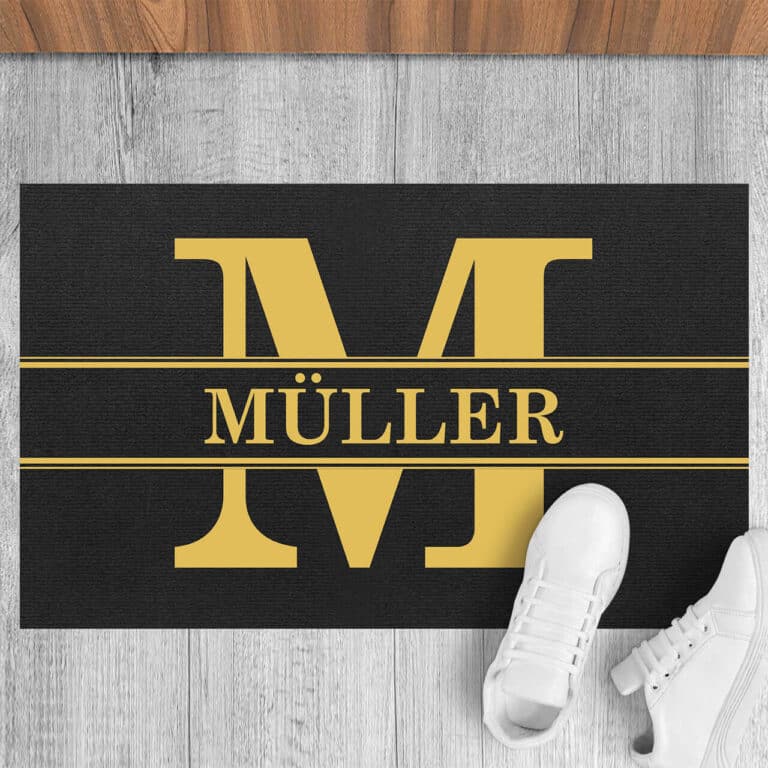 Personalisierte Fußmatte mit Deinem Nachnamen