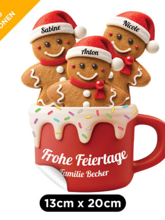Personalisierter Aufkleber – Weihnachtsplätzchen