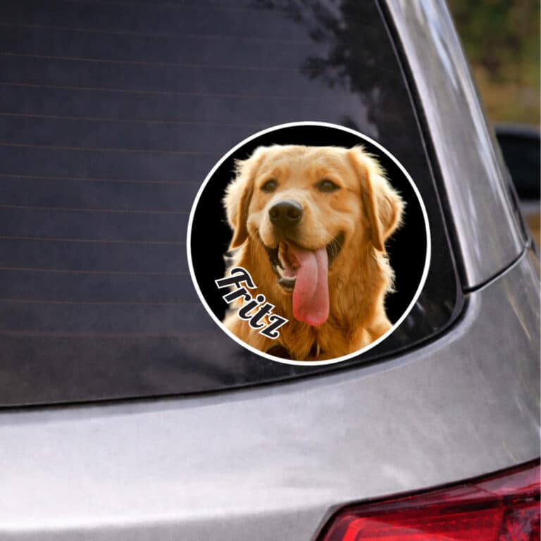 Personalisierter Autoaufkleber - Haustier an Bord