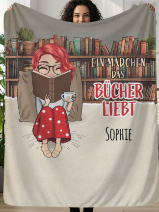 Personalisierte Decke für Buchliebhaber
