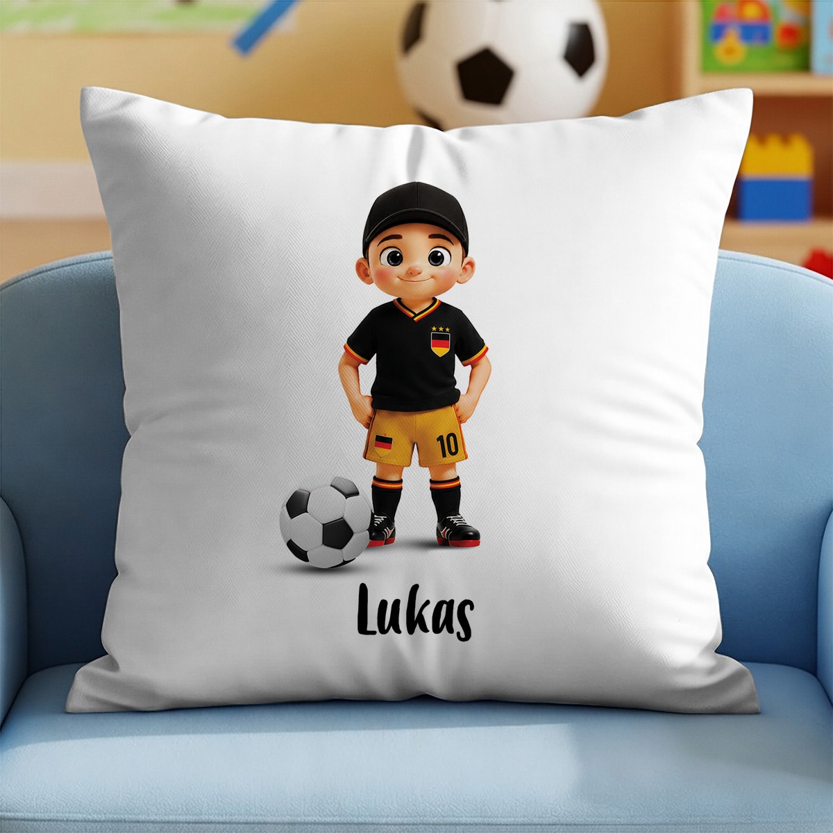 Personalisiertes Kissen - Fußballfan