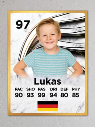 Personalisiertes Schild - Fußballspieler
