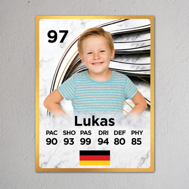 Personalisiertes Schild - Fußballspieler