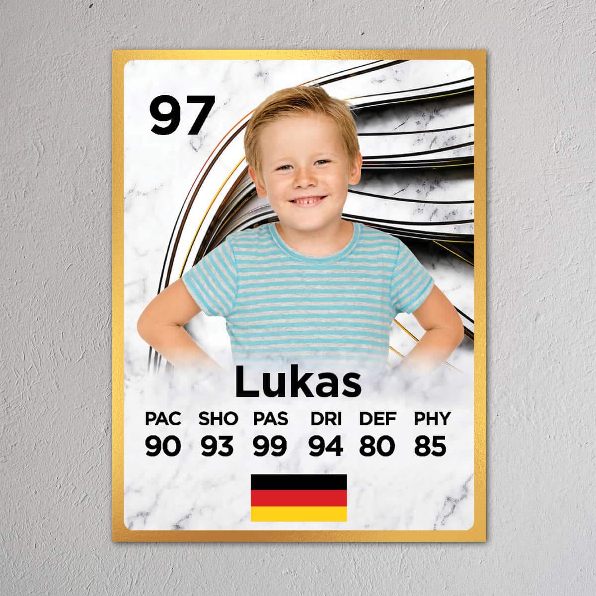 Personalisiertes Schild - Fußballspieler