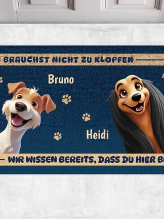 Personalisierte Fußmatte - Du brauchst nicht zu klopfen