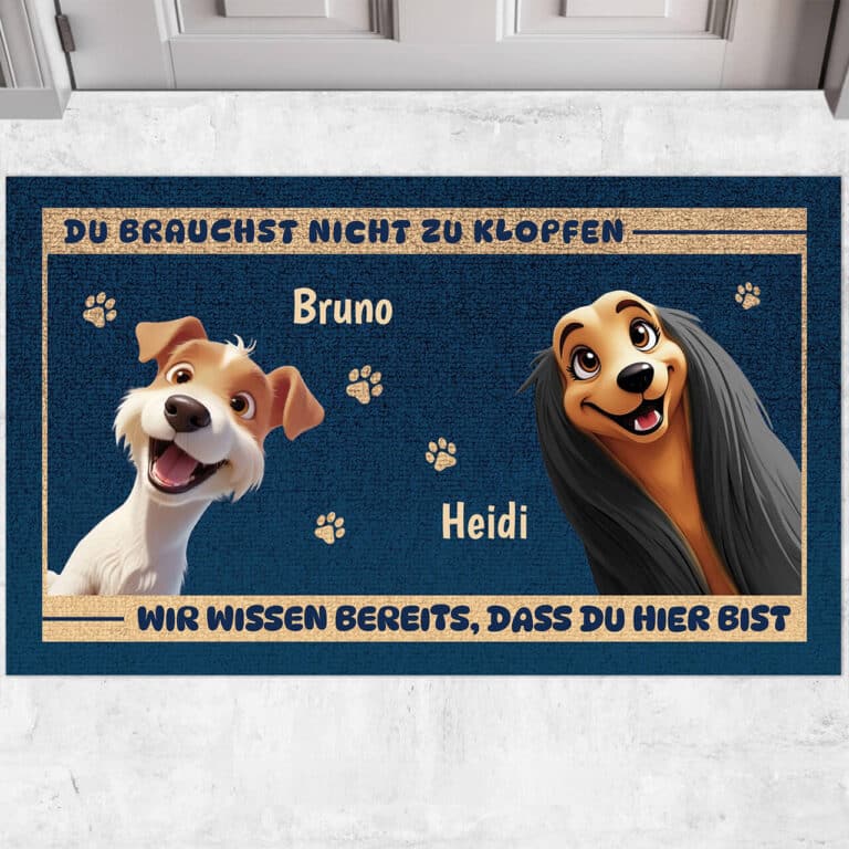 Personalisierte Fußmatte - Du brauchst nicht zu klopfen