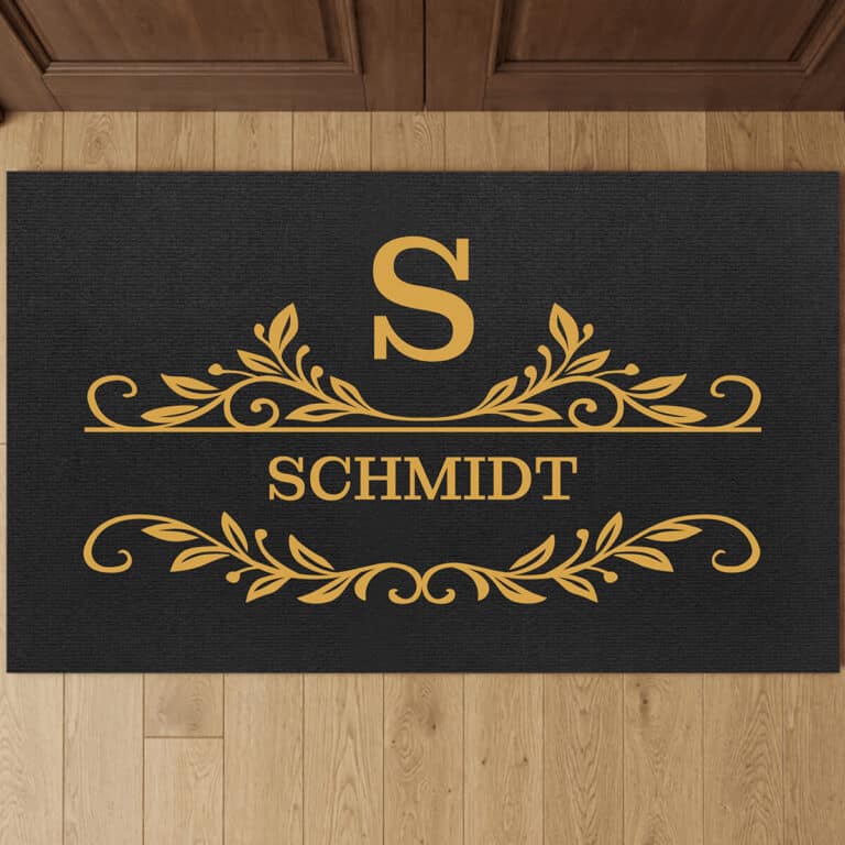 Personalisierte Fußmatte mit Deinem Nachnamen