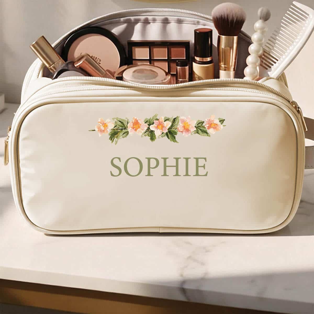 Personalisierte Kosmetiktasche für Frauen mit Namen