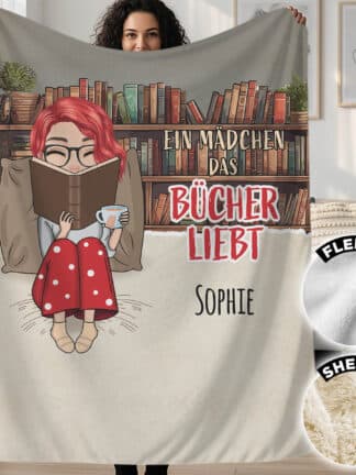 Personalisierte Decke für Buchliebhaber