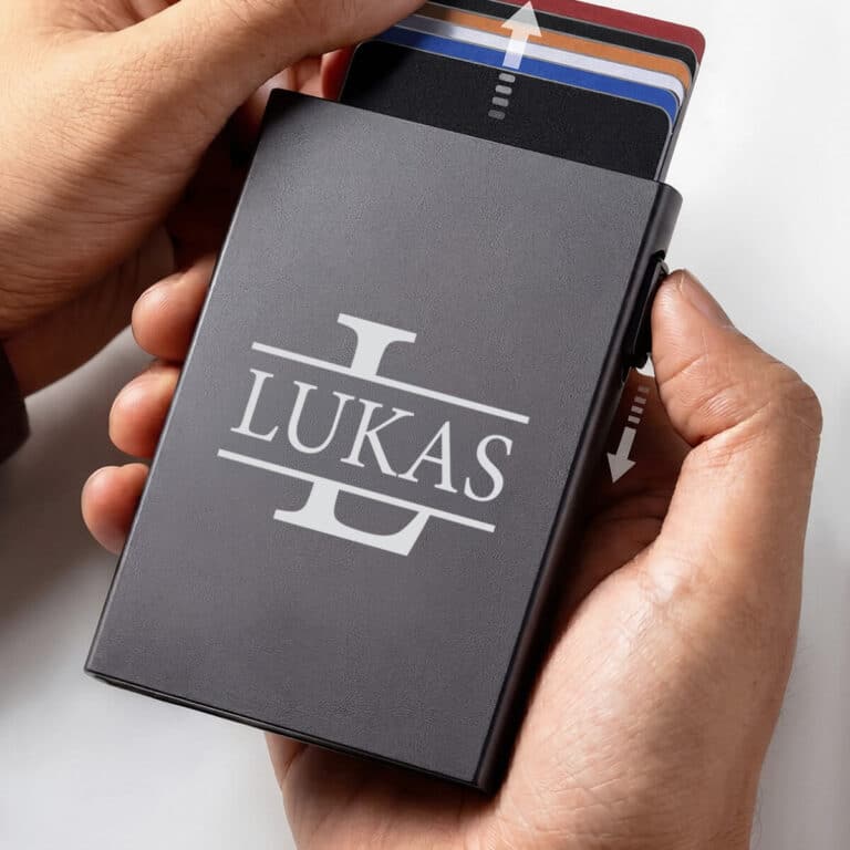 Personalisierter Aluminium-Kartenhalter